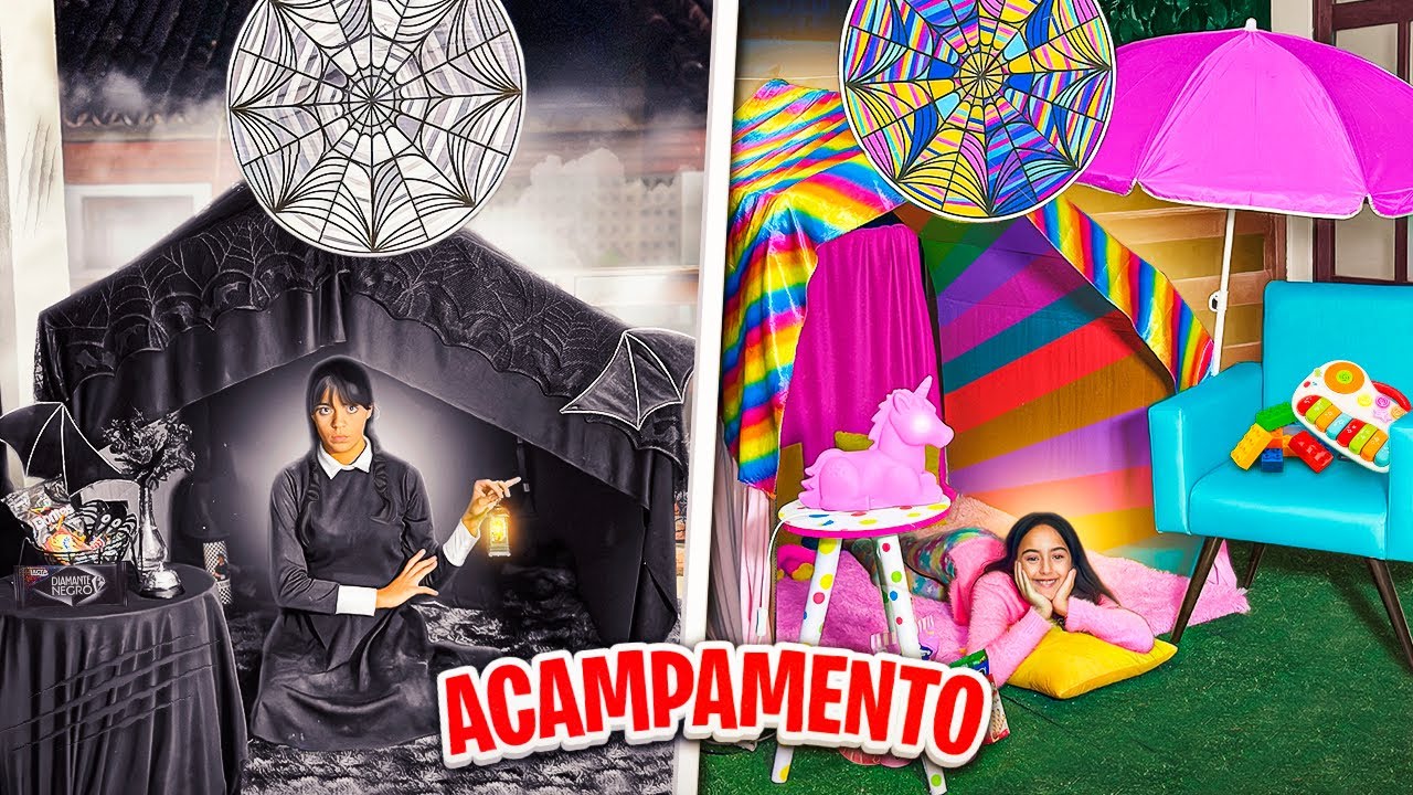 ACAMPAMENTO DA WANDINHA ADDAMS VS DA ENID