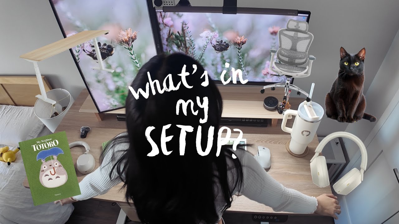 what’s in my desk setup to make it ergonomic, productive, and cozy