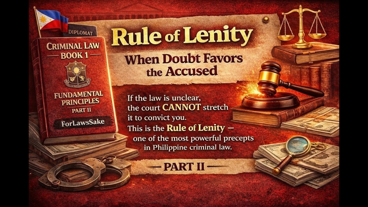 Rule of Lenity: When Doubt Favors the Accused