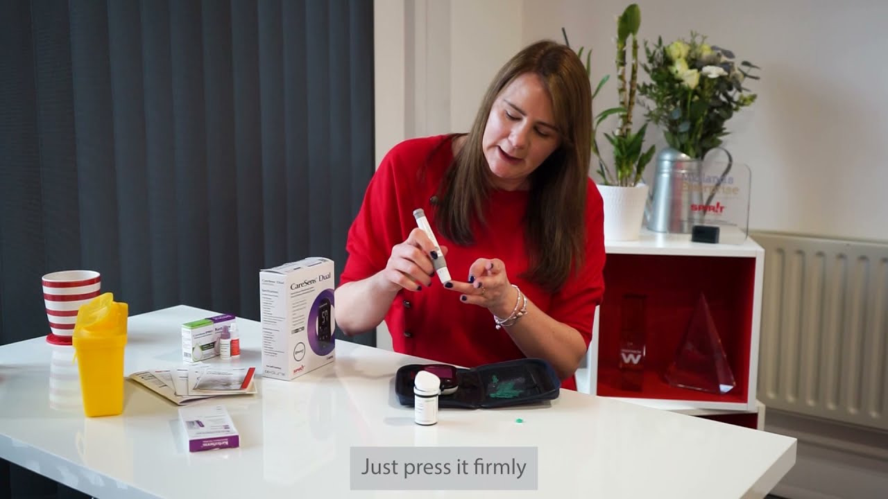 How to use CareSens Dual Blood Glucose Meter SUBTITLED