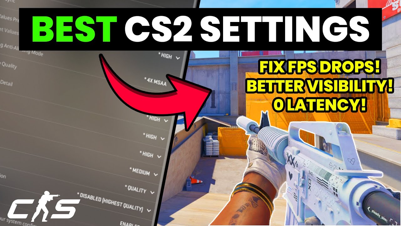 The BEST CS2 Settings for FPS & VISIBILITY! (NO DELAY!)