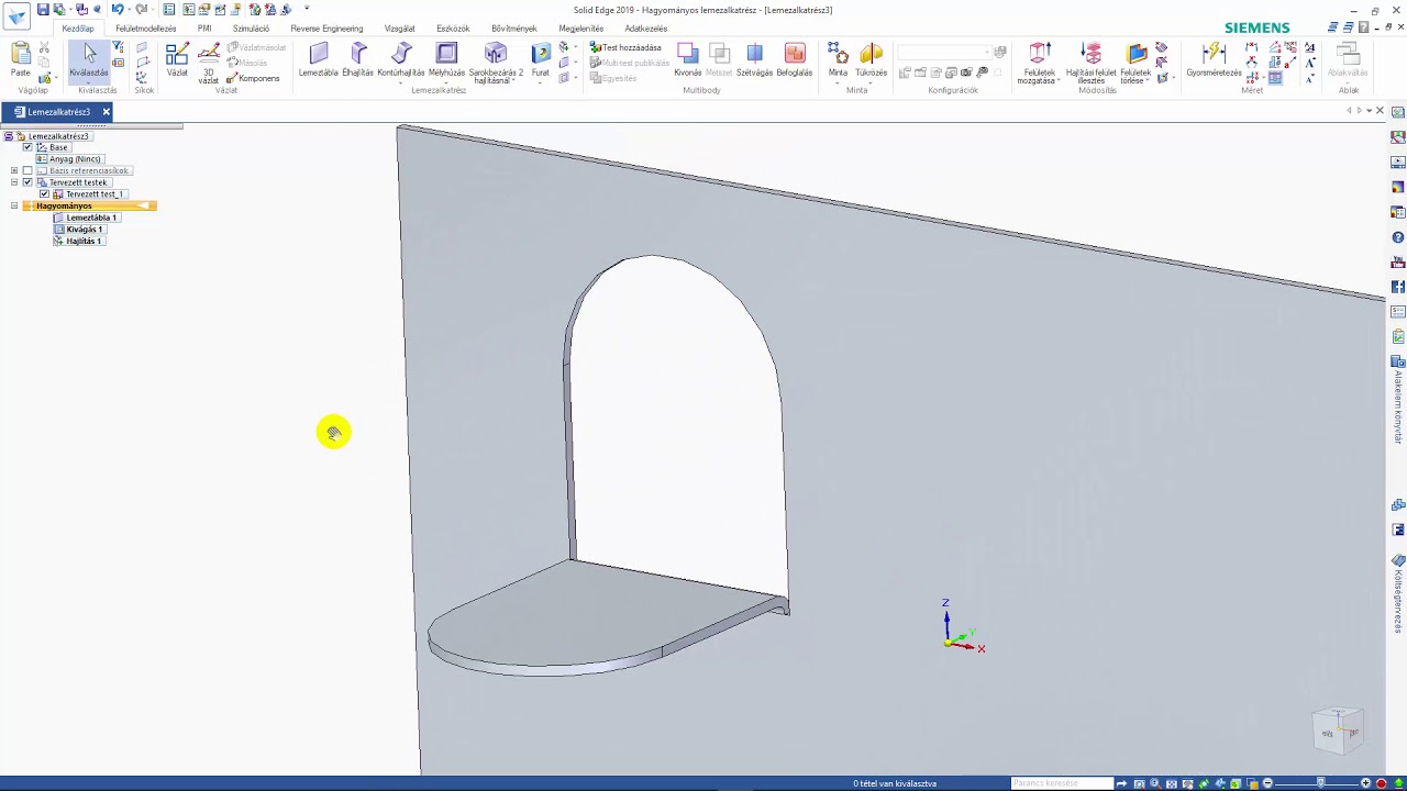 Solid Edge 2019 - Special Bending from Feature library