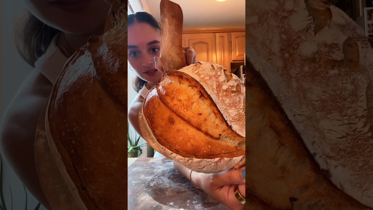 baking a gorgeous sourdough loaf with eloise #sourdoughstarter #sourdoughbread