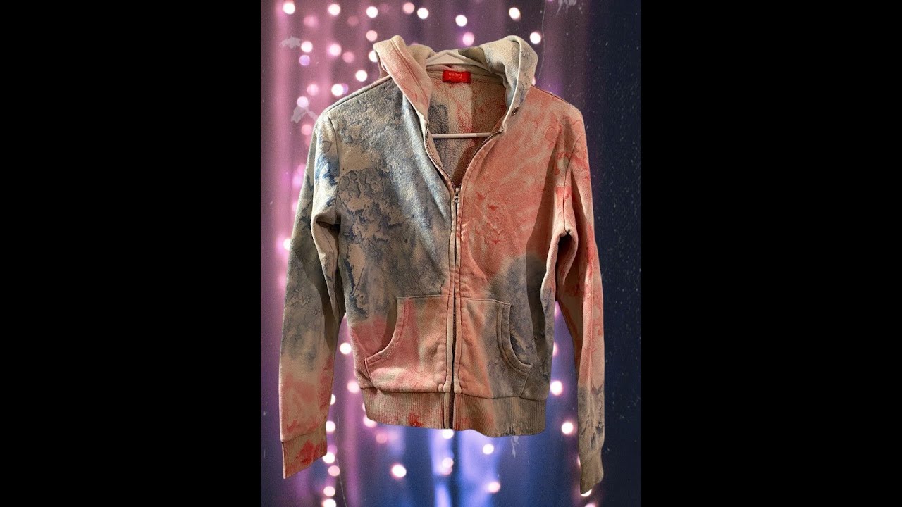 With its vibrant colors and unique bling design, this Butter girls tie dye hoodie is perfect