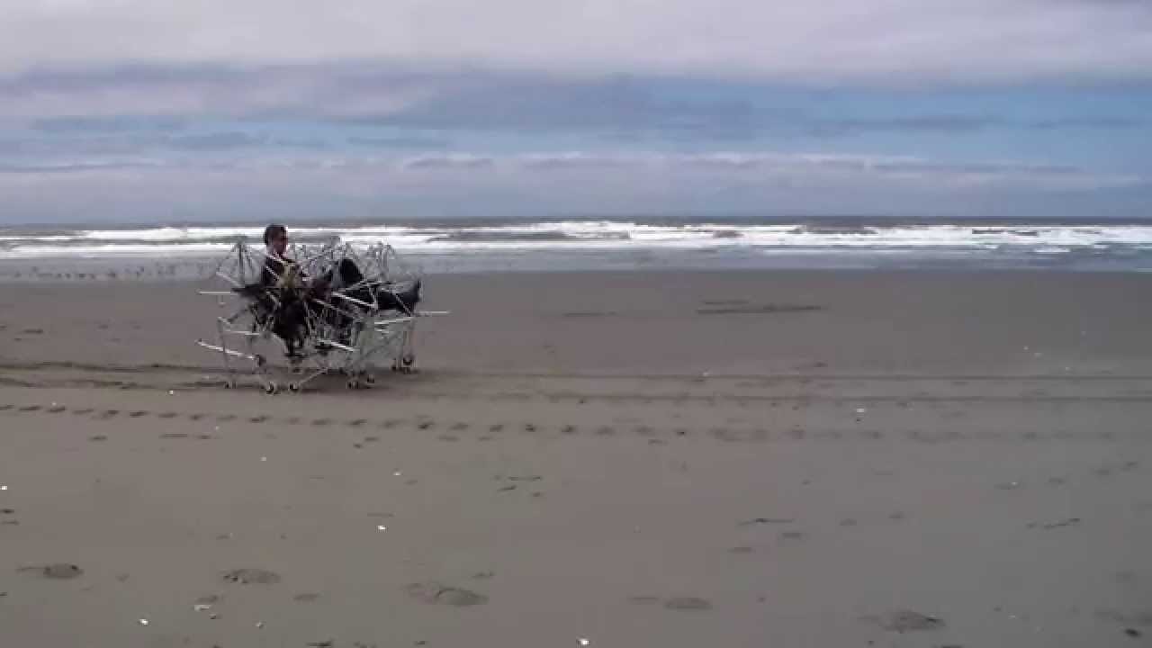 Theo Jansen Inspired Human Powered Kinetic Sculpture - The Pedal Power Beach Walker