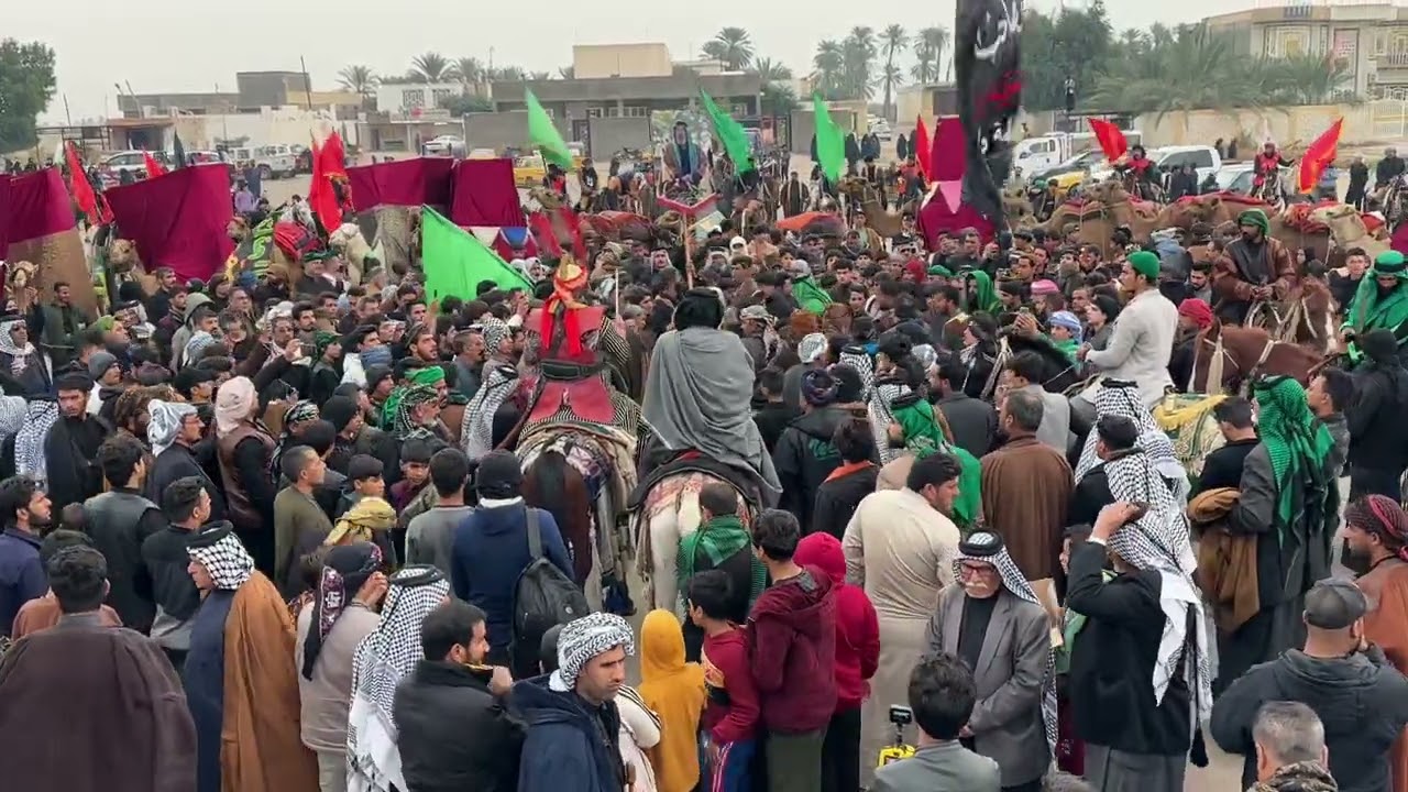 أستقبال السادة بيت سيد صروط الإسماعيلي لزوار الامام الكاظم ع موكب أهالي ناحية شيخ سعد