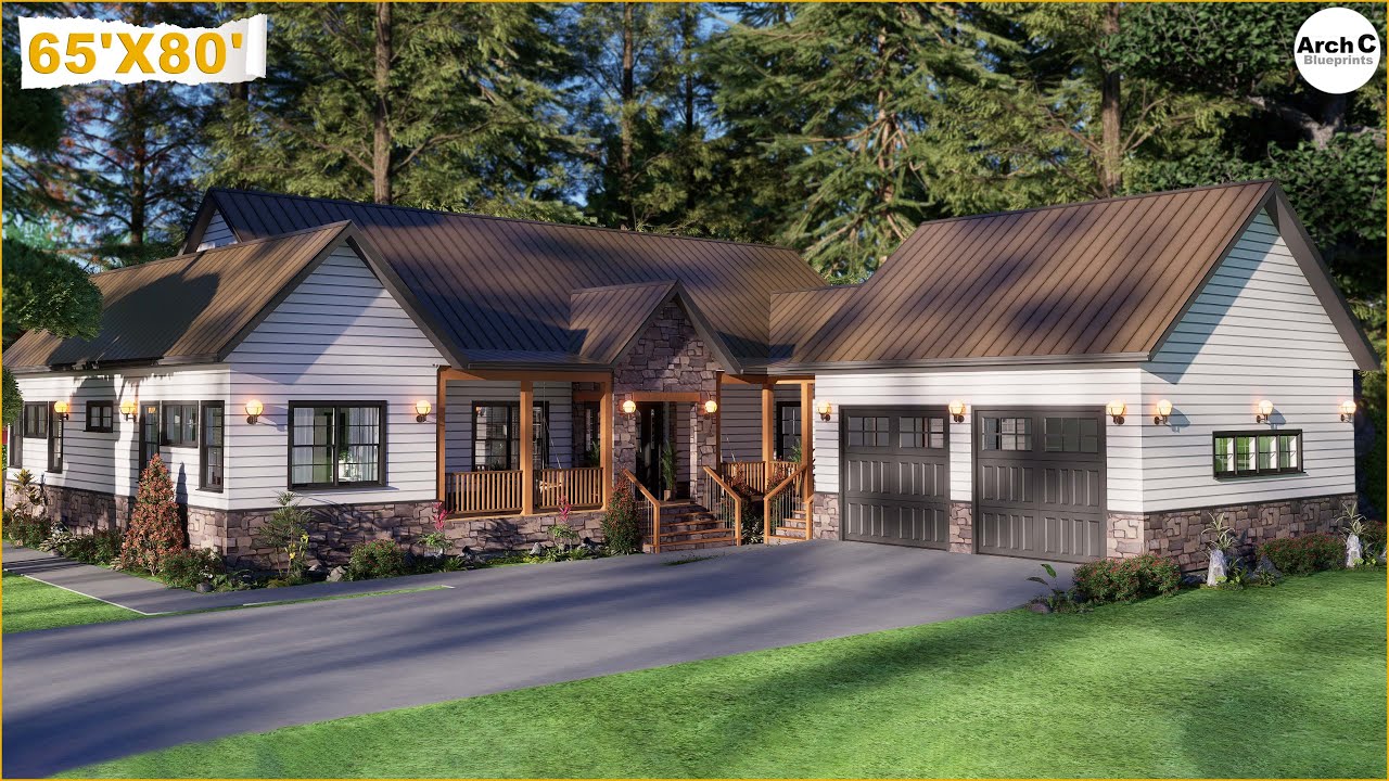 WOW! Modern Cottage Ranch House Tour | 3-Bed, 3-Bath Luxury Layout With 2-Car Garage!