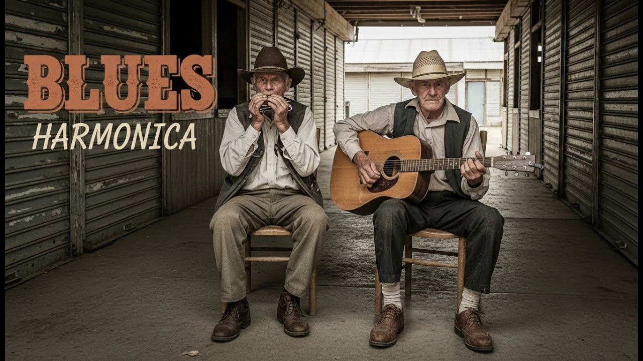 Late Night Lonely Street Blues – Acoustic Harmonica Delta Blues with Vintage Southern Mood