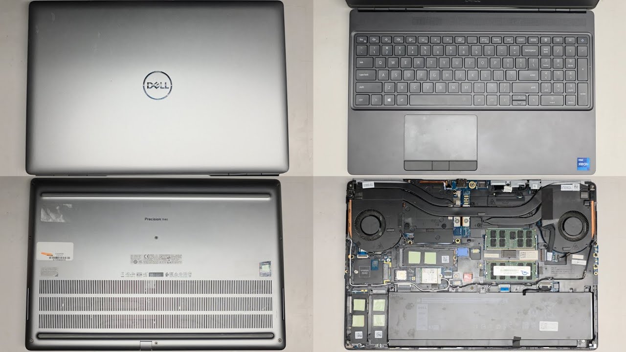 Разборка DELL Precision 7560, оперативная память, SSD, обновление жесткого диска, замена батареи,...