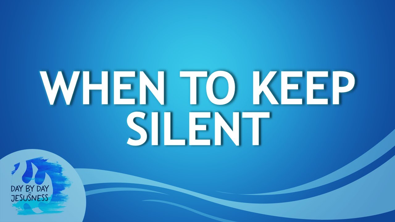 2026-01-30 When To Keep Silent - Ed Lapiz