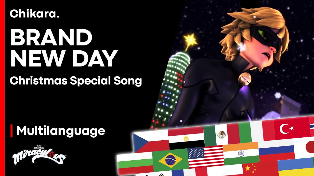 MIRACULOUS | MULTILANGUAGE: « Brand New Day » Song - Cat Noir's Part [37 LANGUAGES AROUND THE WORLD]