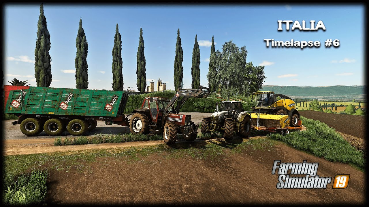 Buying new tractor, making whole crop silage (WCS), compacting WCS | Italia | FS19 Timelapse #6