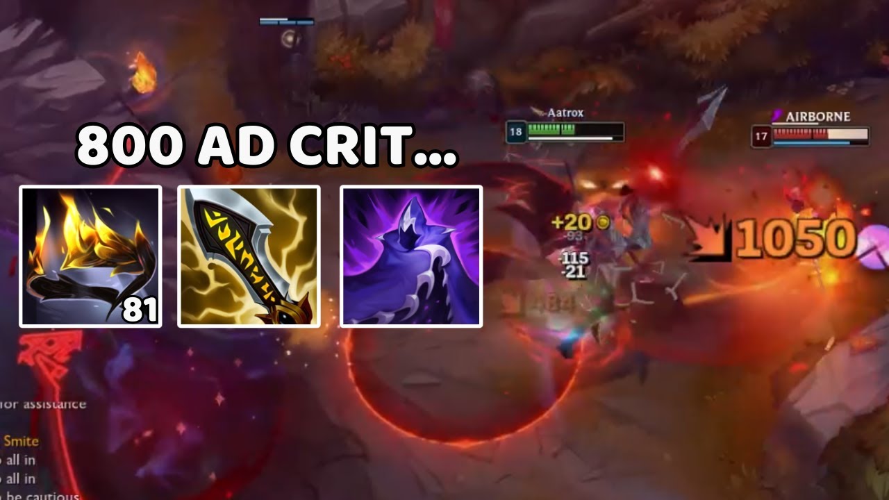 800 AD LETHALITY AATROX WITH AN INFINITY EDGE FOR 25% CRIT GAMBLE...