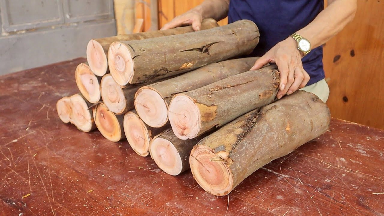 Don't Throw Away Small Logs: See How A Master Craftsman Turns It Into A Masterpiece