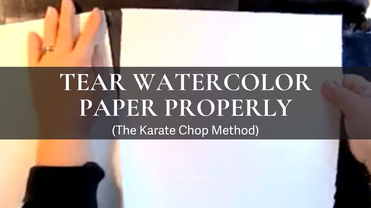 How to tear watercolor paper