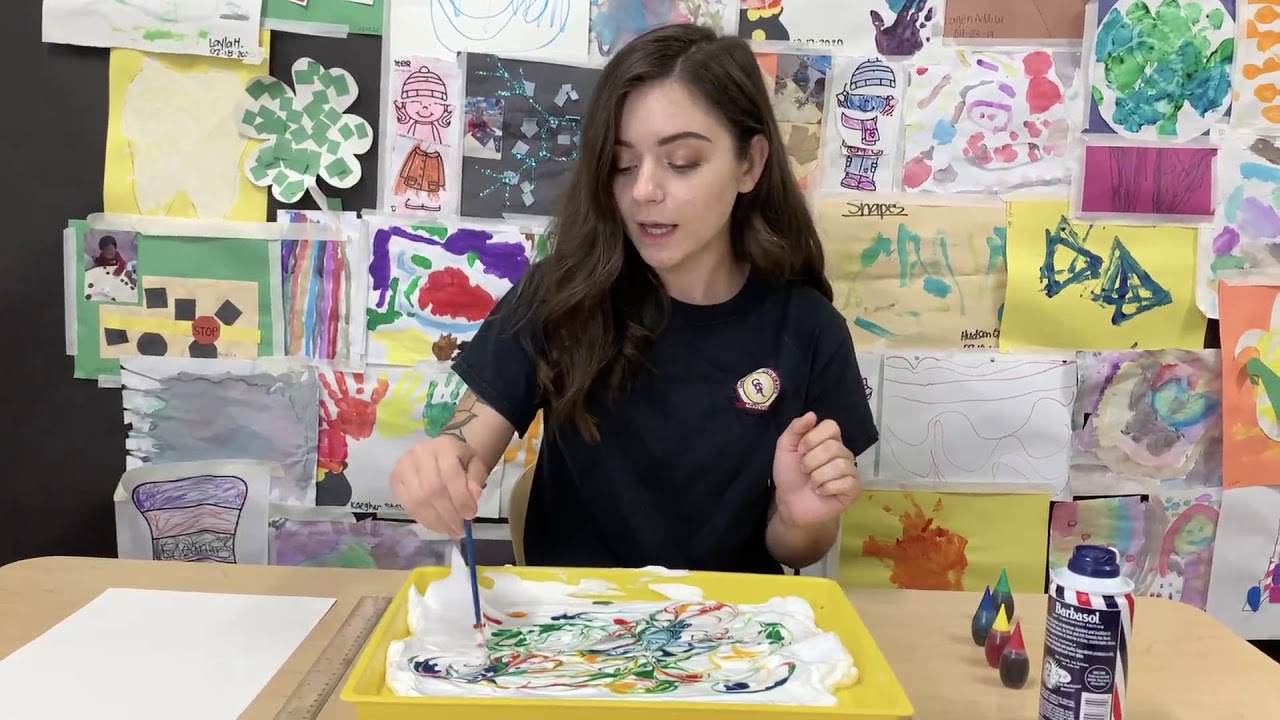 SHAVING CREAM MARBLE ART