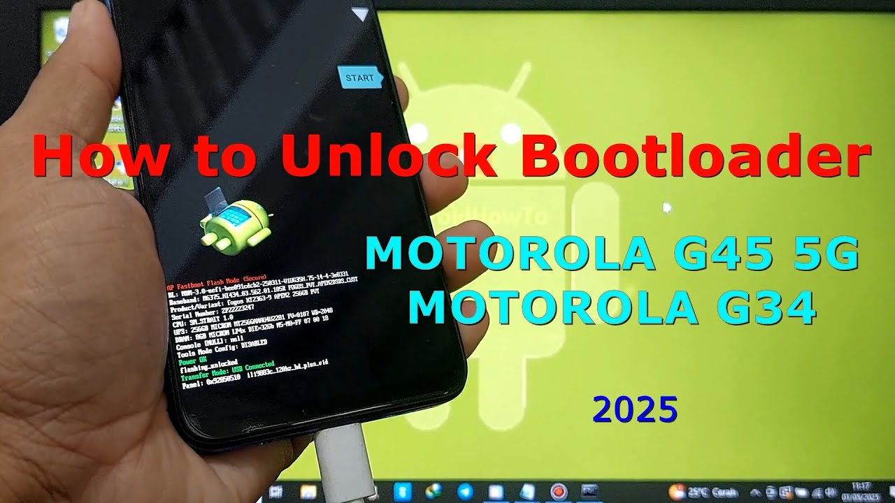 How to Unlock Bootloader Motorola G45 5G XT2363-9 / Motorola G34 ( Fogos )