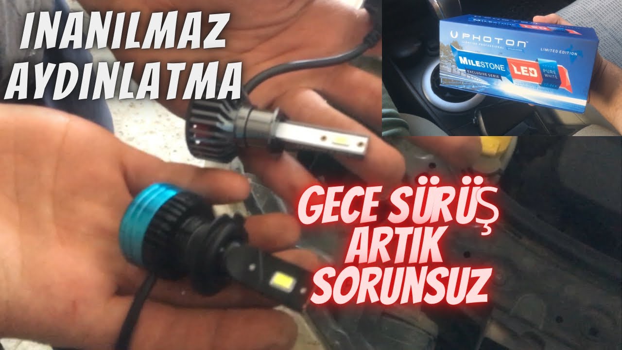 Megane 2 Led Xenon Dönüşümü /Photon Mılestone Led Xenon H7 Limited Edition