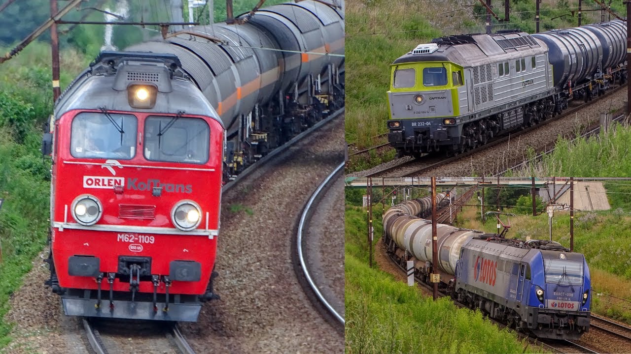 Jedenaście pociągów towarowych na łuku | M62-1109 Orlenu, Ludmiła Captrainu, cztery Škody i inni