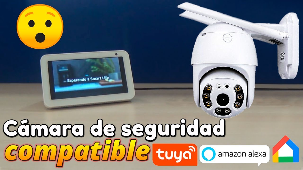 Cámara de seguridad compatible Tuya Smart Amazon Alexa y Google Home🔴 Exterior motorizada PTZ WiFi