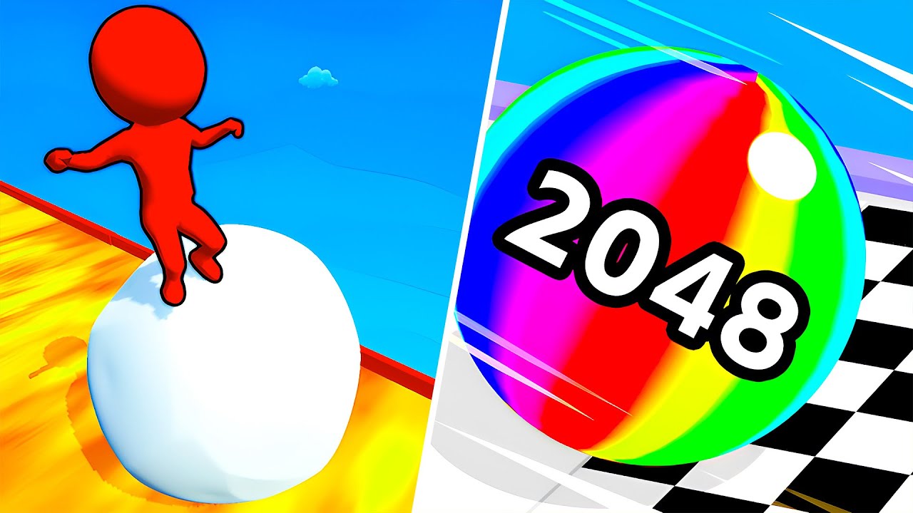 Snow Race 3D VS Ball Run 2048 - Max Level’s Gameplay Walkthrough (Android,iOS) NEW UPDATE Ep 1
