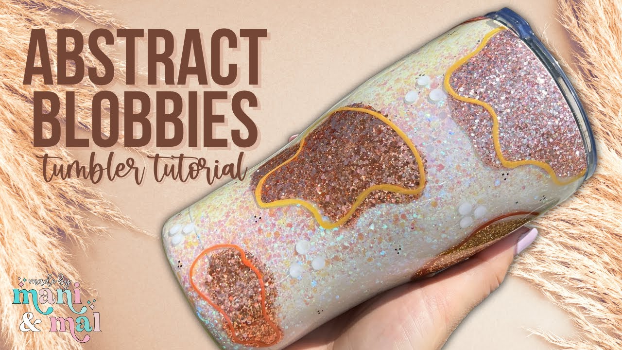 Abstract Glitter Tumbler Tutorial