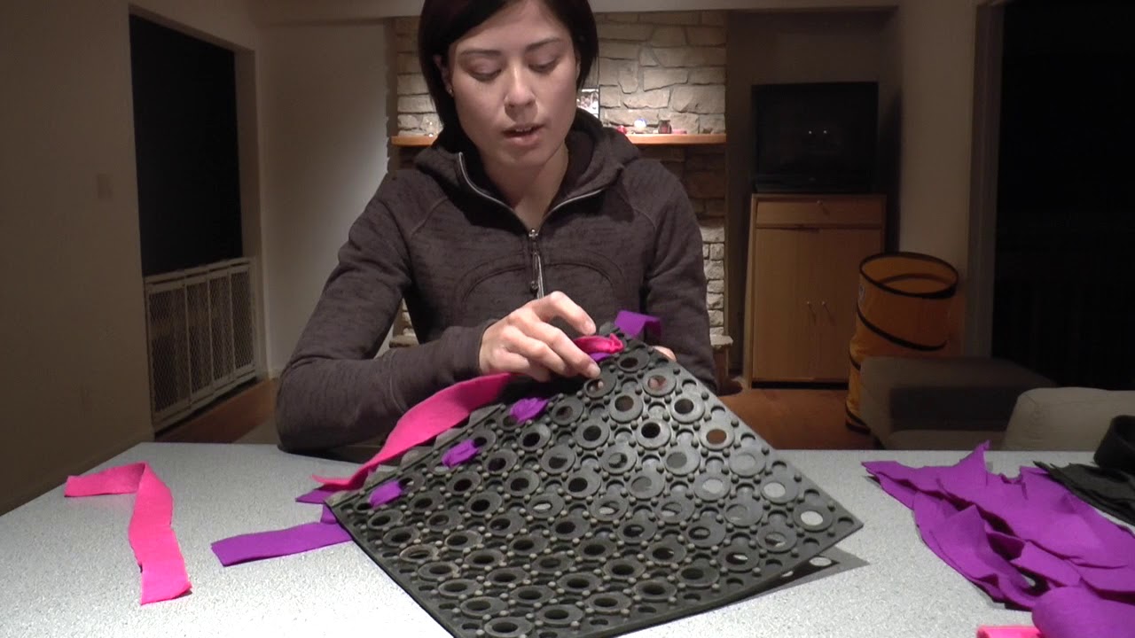 DIY Snuffle Mat - I had to do the first one with Puppy Power colours ;)