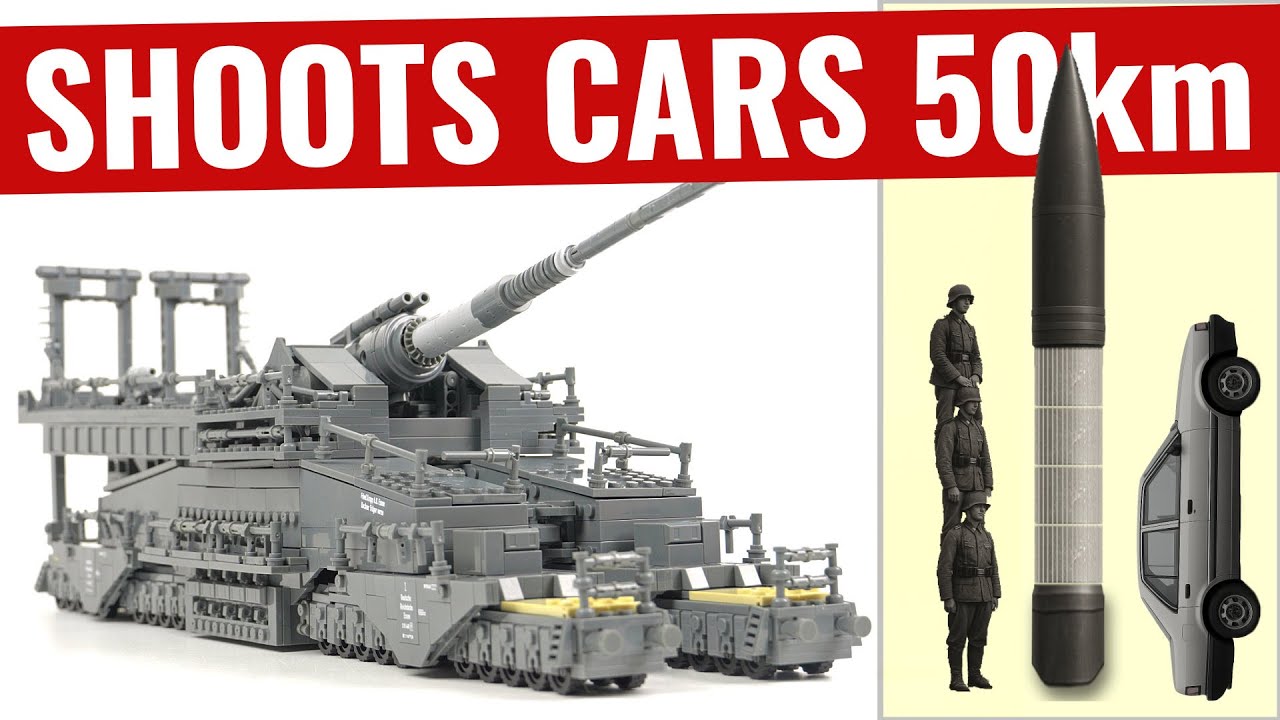 Largest Railway Gun in History - DORA aka Schwerer Gustav – Recreated in Bricks