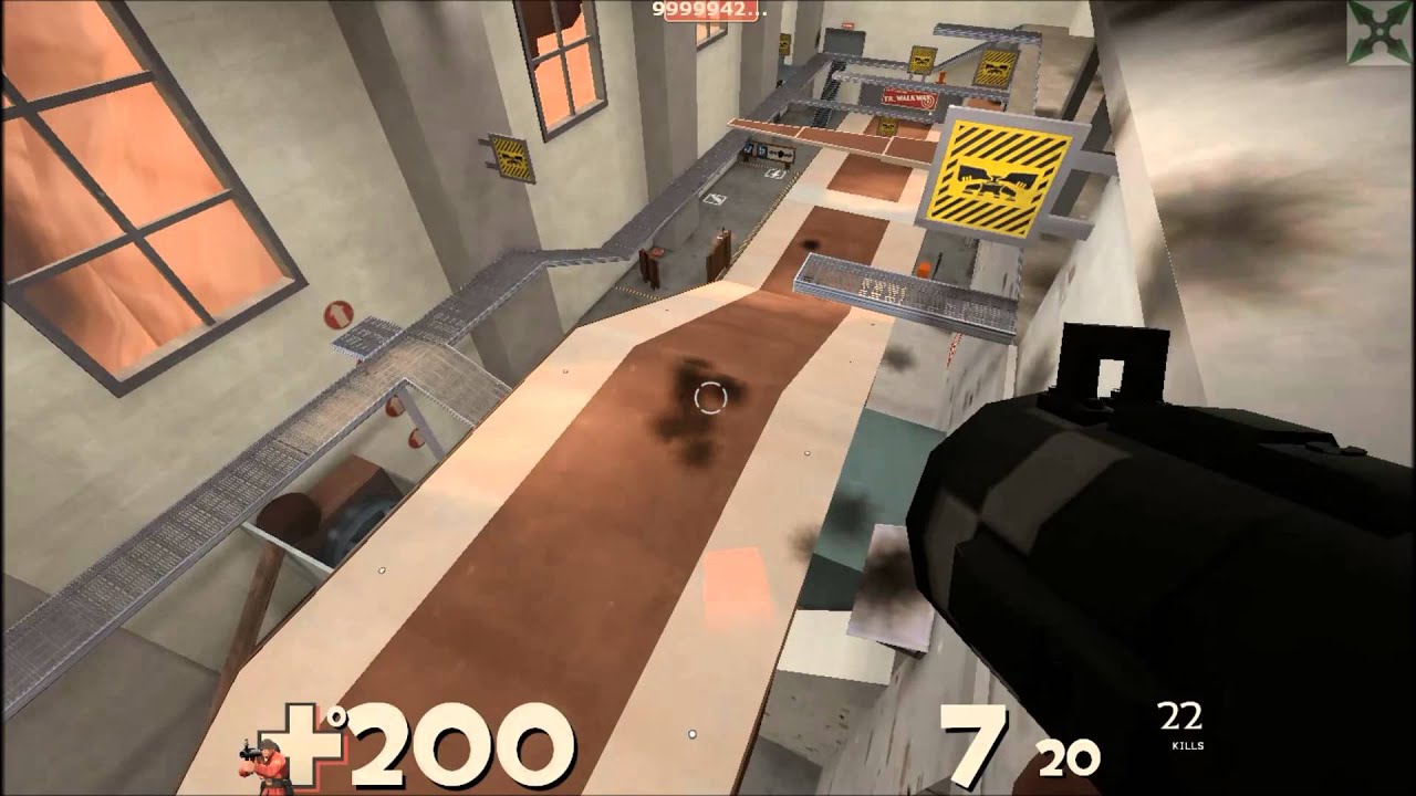 TF2 4 Rocket Speedshot on tr_walkway