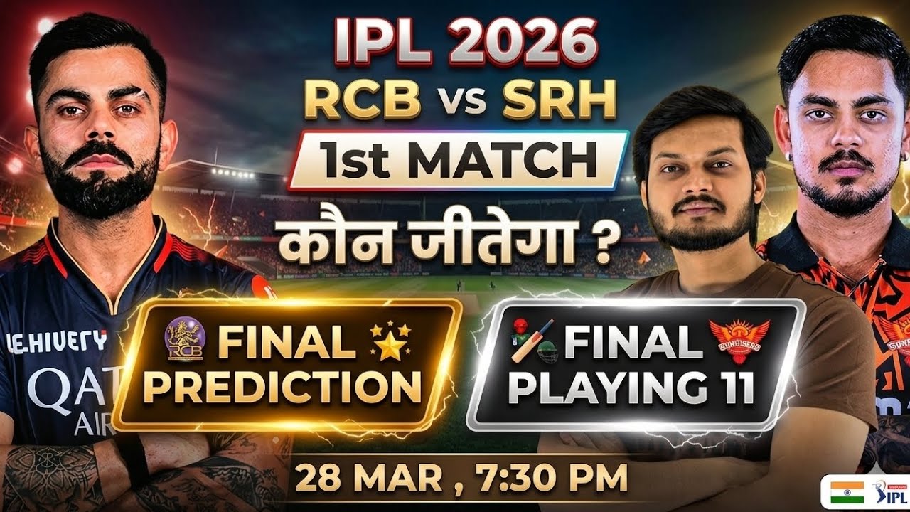 Rcb vs srh ipl 2026 1st match prediction, rcb vs srh match prediction, srh vs rcb 2026 prediction