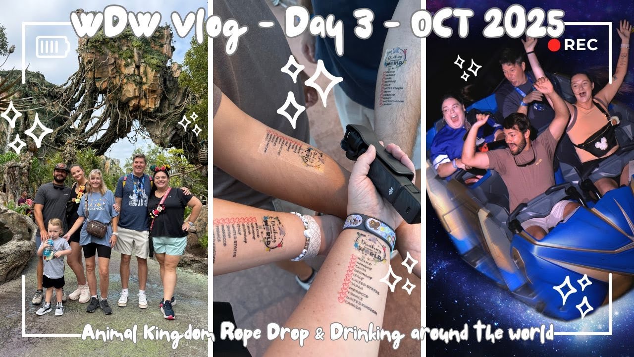 Rope Dropping Animal Kingdom on No Sleep & Drinking Around the World | Disney World Vlog Day 3
