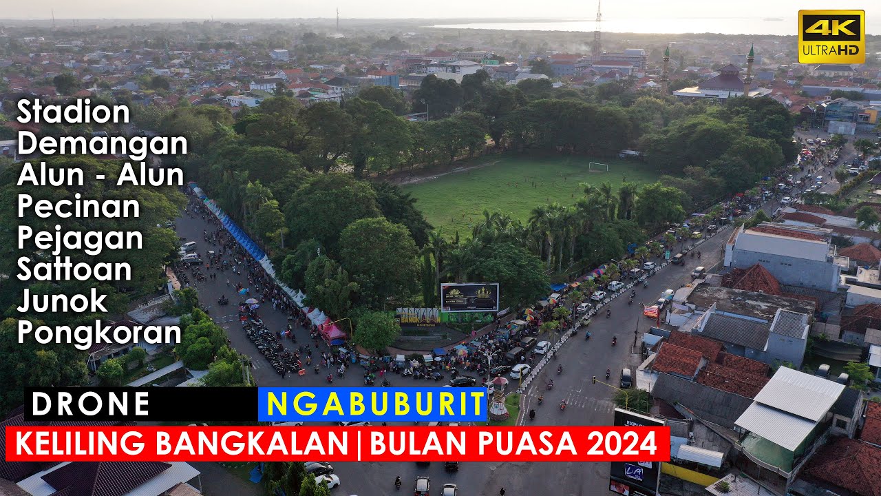 Drone Keliling Bangkalan Kota Ngabuburit 2024