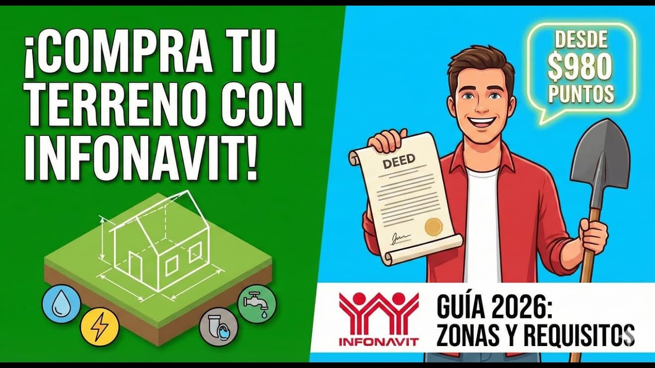 &iexcl;Deja de pagar renta! Compra tu TERRENO con Infonavit en 2026