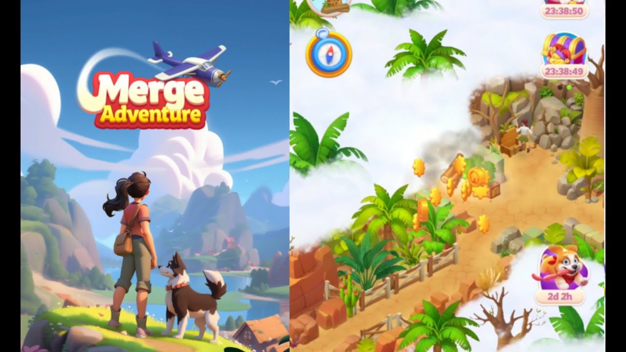 Merge Adventure | Level  5-6  Part 8  👩&zwj;🌾🐕      #merge