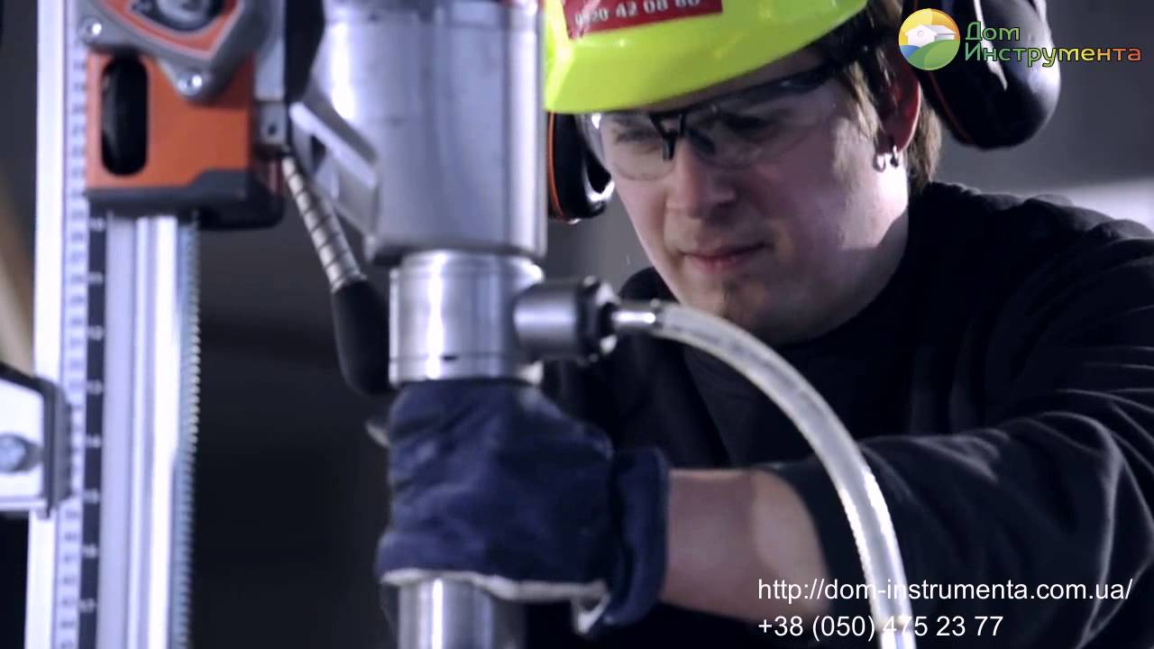Husqvarna DM 220 on DS 250   Drilling in concrete floor
