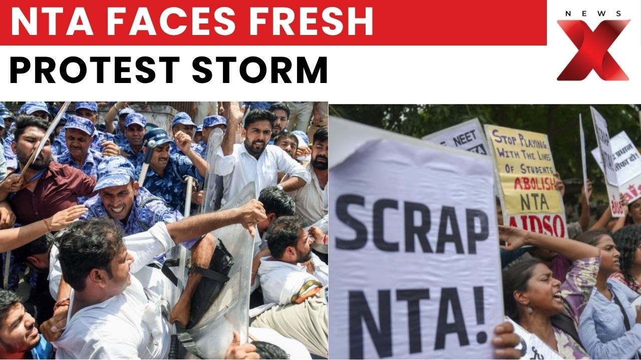 NTA Protest: CJP Members Demonstrate Outside Headquarters Over Alleged Exam Irregularities | NewsX