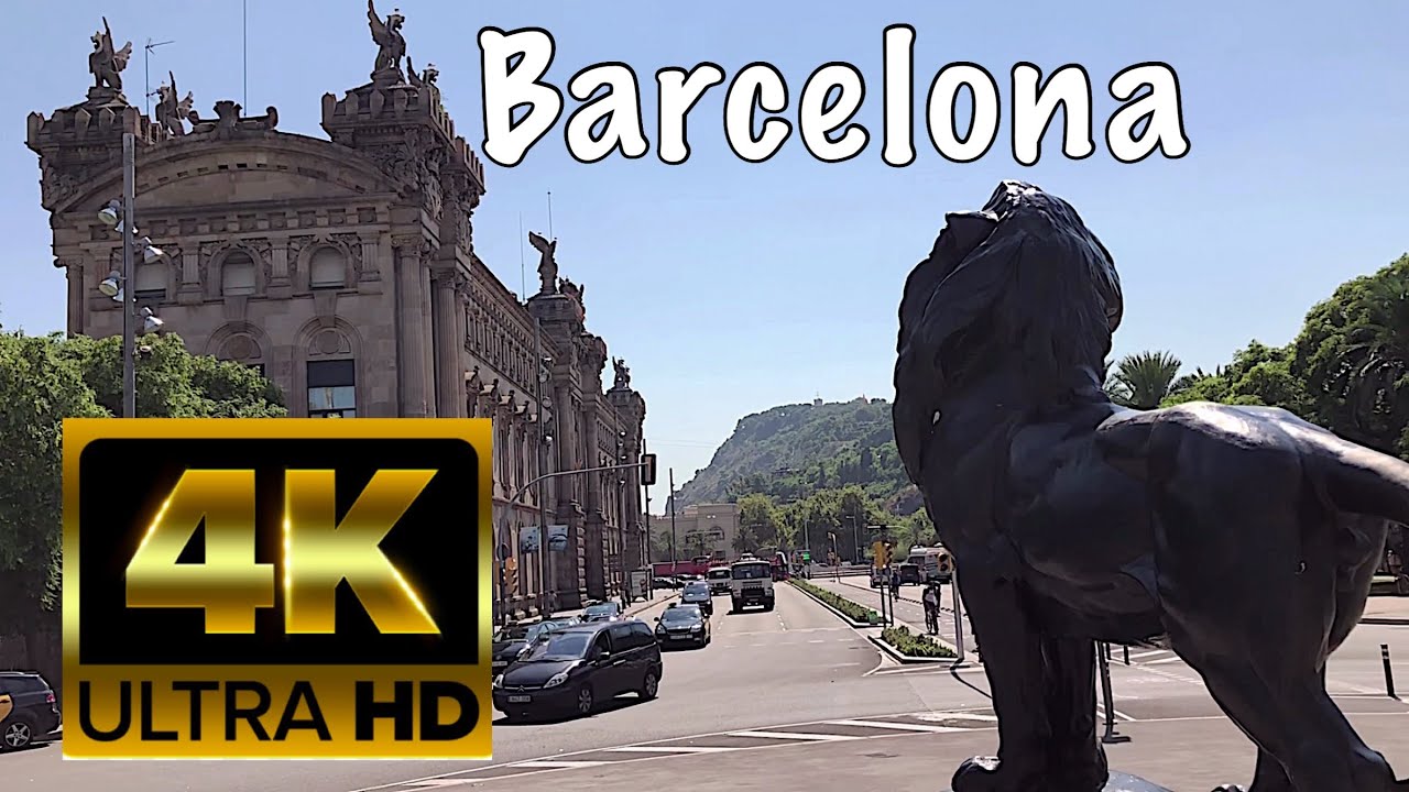 [4K] Барселона La Rambla 🏰 Виртуальная Видео Прогулка | Испания