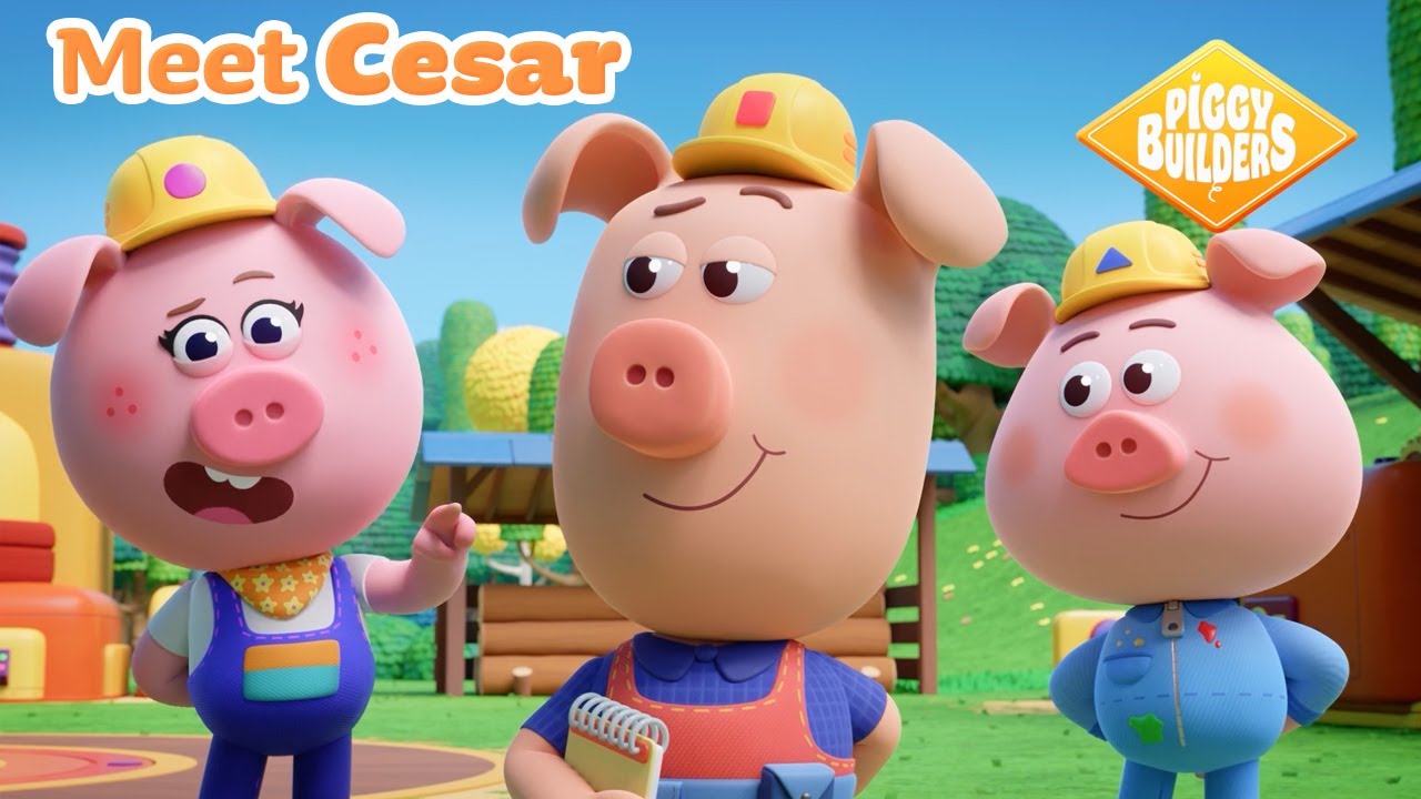 Get Ready for Piggy Builders! - Meet Cesar! | New series for kids