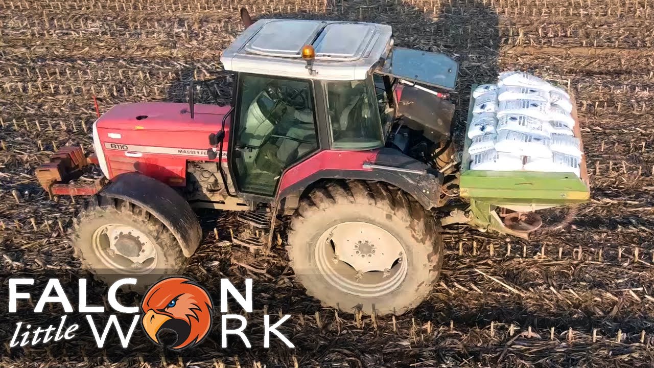 Massey Ferguson 8110 AMAZONE U1001 - Rasipanje mineralnog djubriva