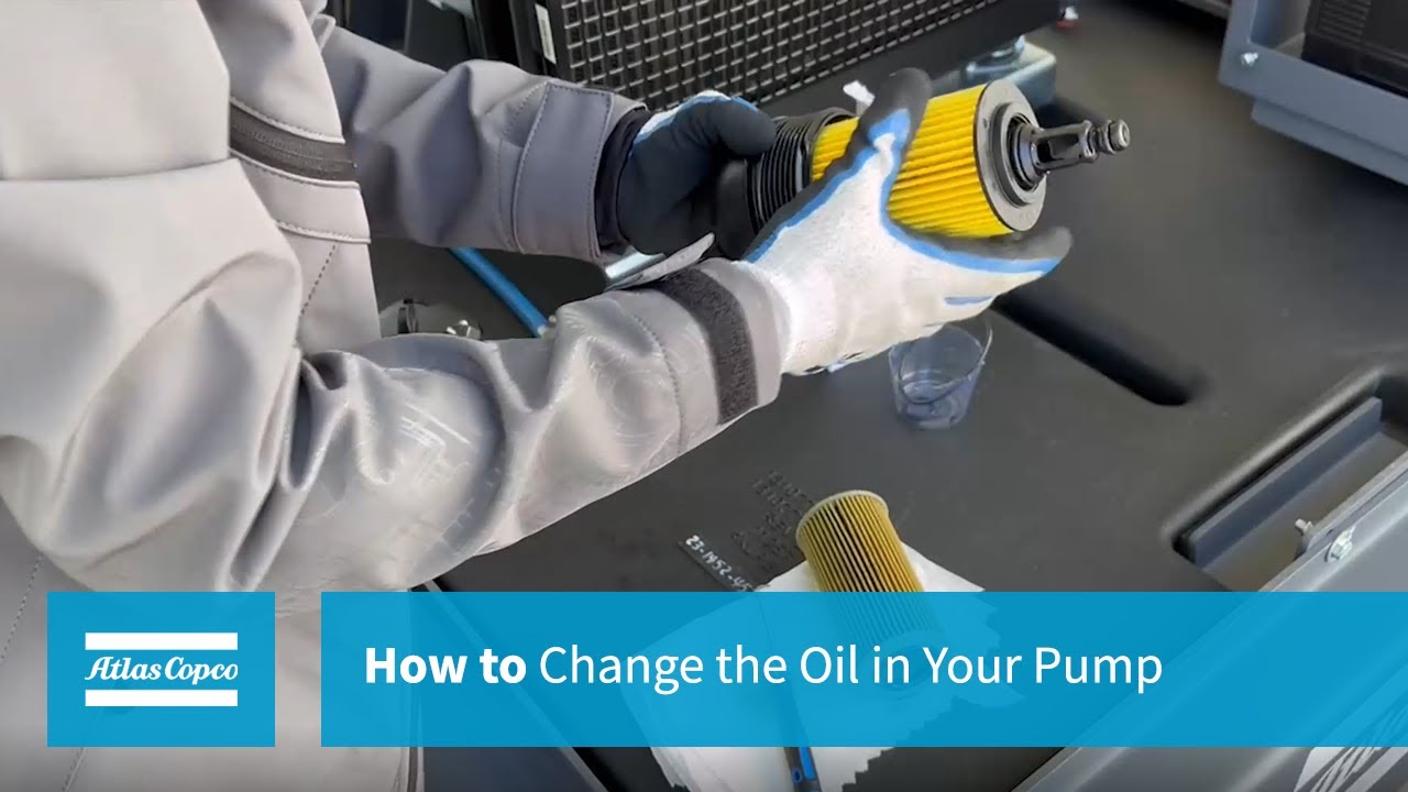 How to Change the Oil in Your Pump (Atlas Copco PAC F44 & F66 KD FT4)