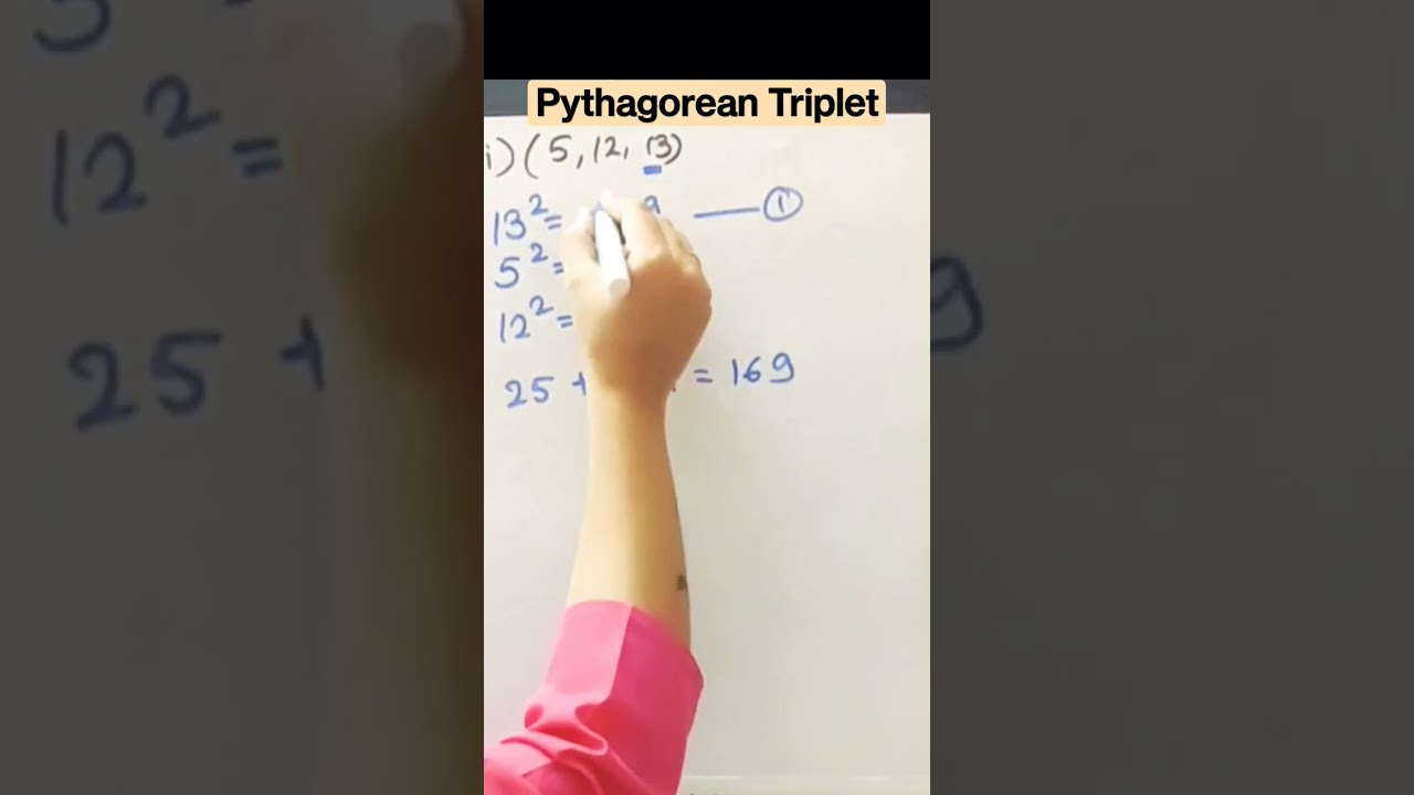 Pythagorean Triplet Example ||Pythagoras Theorem ||Geometry #pythagoreantriplet #geometry #10thmaths