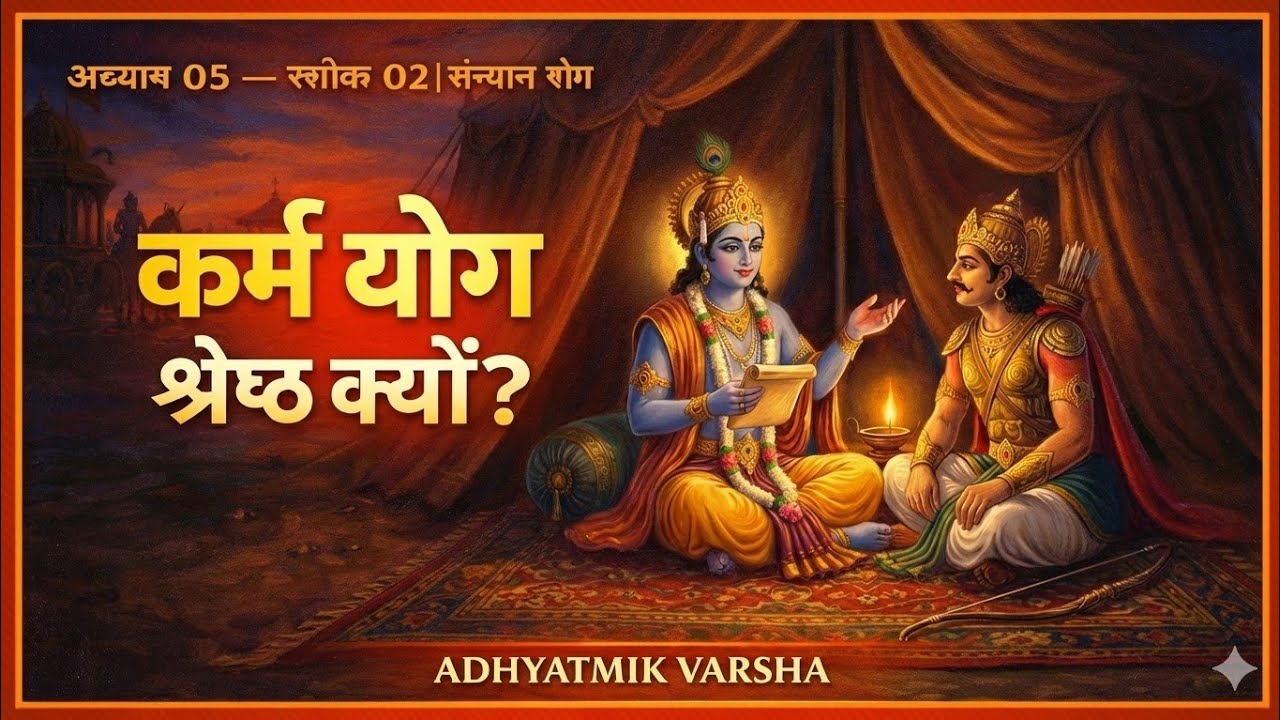 “Bhagwat Gita Shloka 5.2 | कर्मयोग श्रेष्ठ क्यों? | Real Meaning of Karma vs Sannyas | AV206