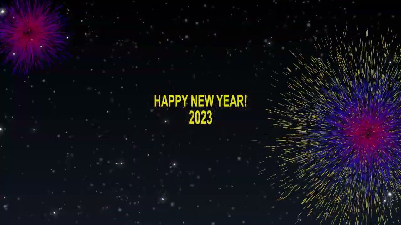 Happy New Year 2023 Countdown with sound effects