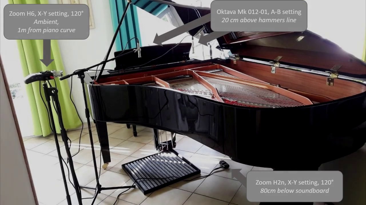 Krishna song - Grand piano recording - Comparative assessment of microphones type and location