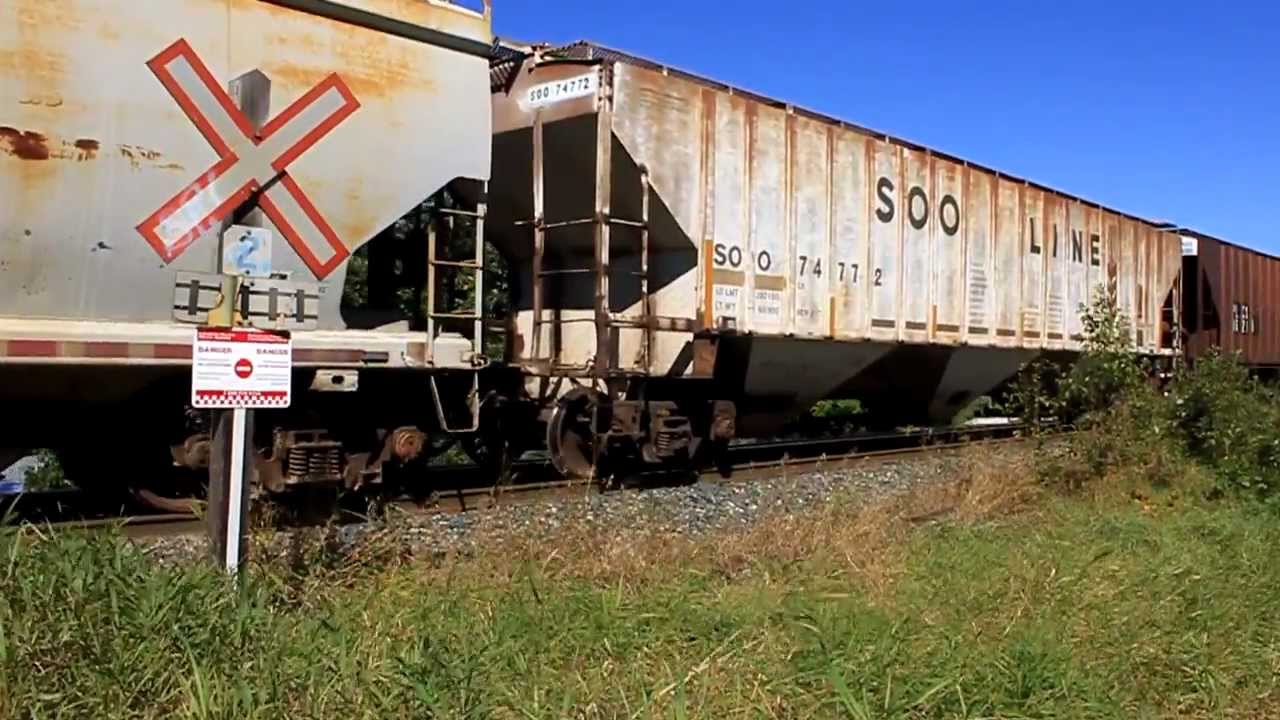 Rail Fanning at Brandon W. - Front row seats to a slack take up!