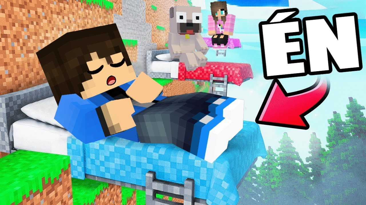 A LEGVESZÉLYESEBB ÁGYBAN ALUDTUNK ÉJSZAKA A MINECRAFTBAN!