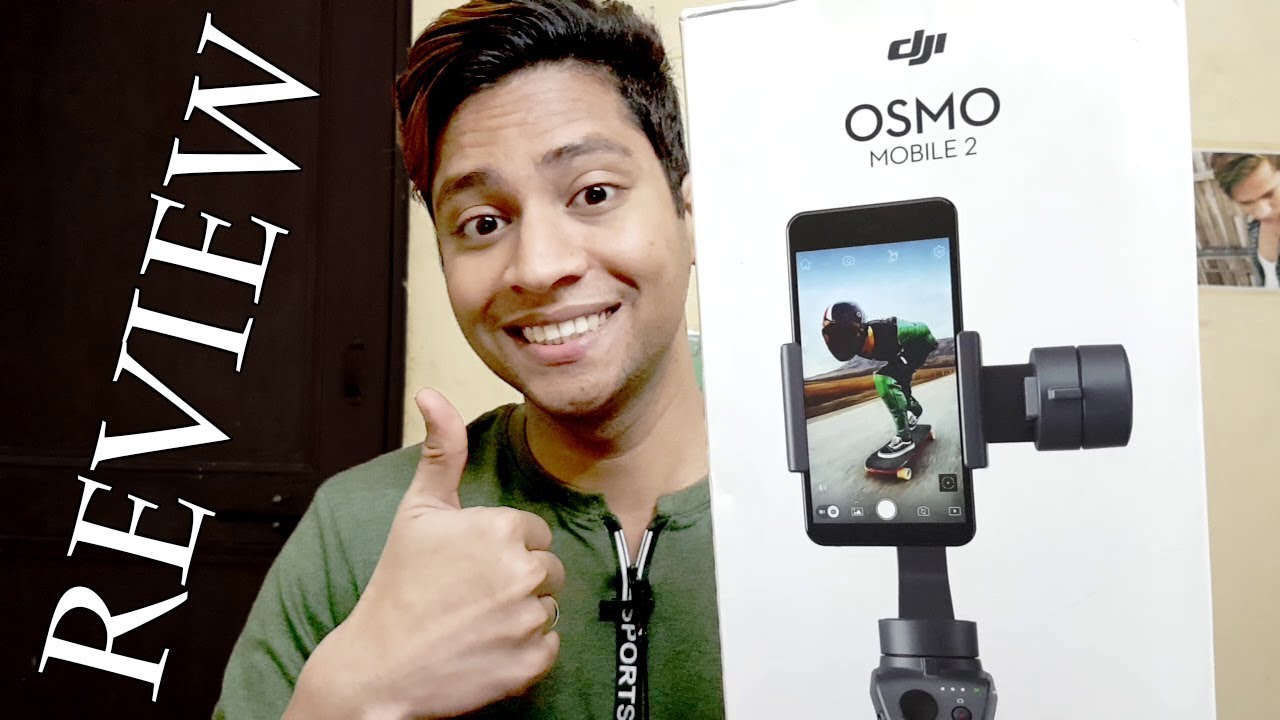 DJI Osmo Mobile 2 Handheld Gimbal Stabilizer for Smartphone Unboxing Review Setup Test