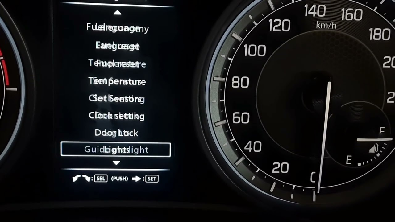 Instrument Cluster setting of Dzire zxi+