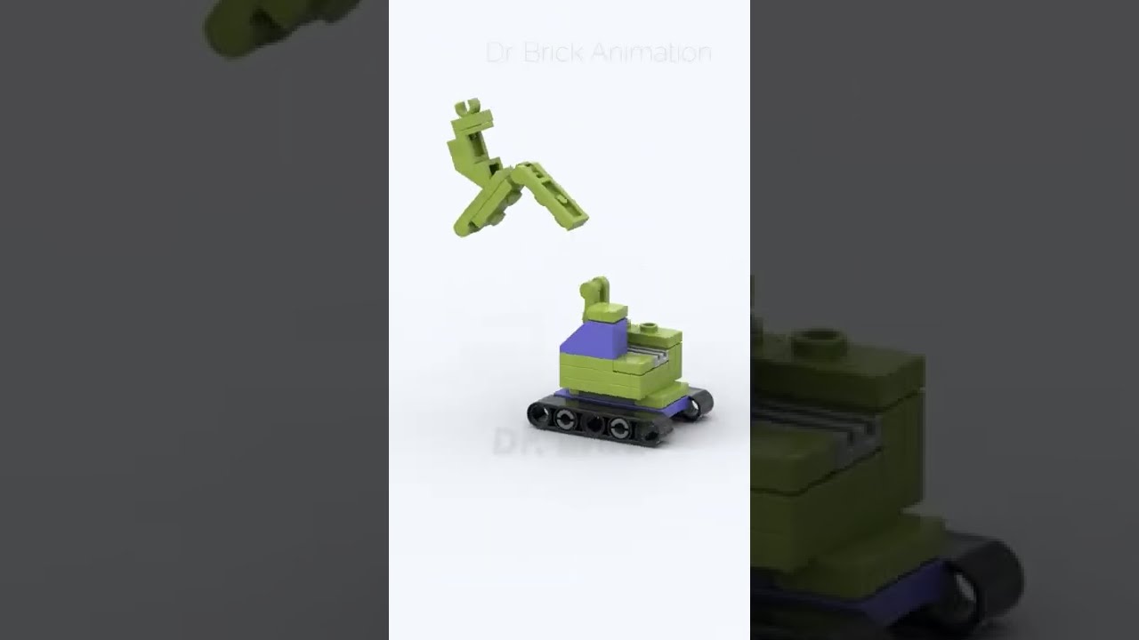 LEGO Scavenger Power Shovel Construction Vehicle Transformer G1 Building Animation #shorts #legomoc