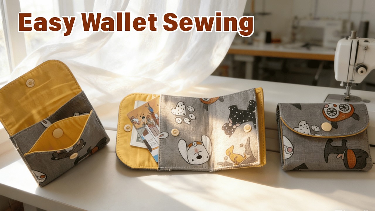 Easy Fabric Wallet for Beginners | DIY Card Holder Wallet Sewing Tutorial